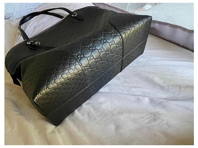 Borsa tote Gucci in pelliccia nera Nero - vista 5