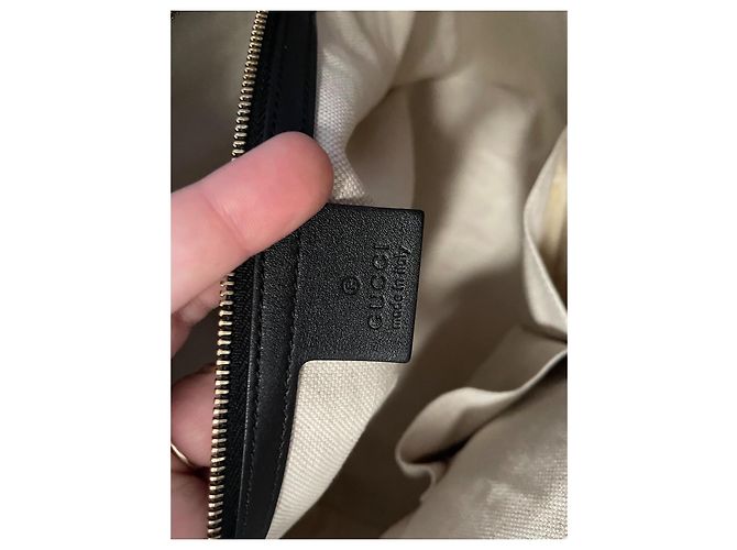 Borsa tote Gucci in pelliccia nera Nero - vista 8