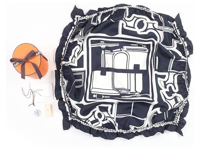 Foulard in seta Coupe Tatouage Hermès Blu navy - vista 2