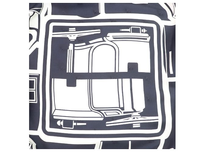Foulard in seta Coupe Tatouage Hermès Blu navy - vista 3