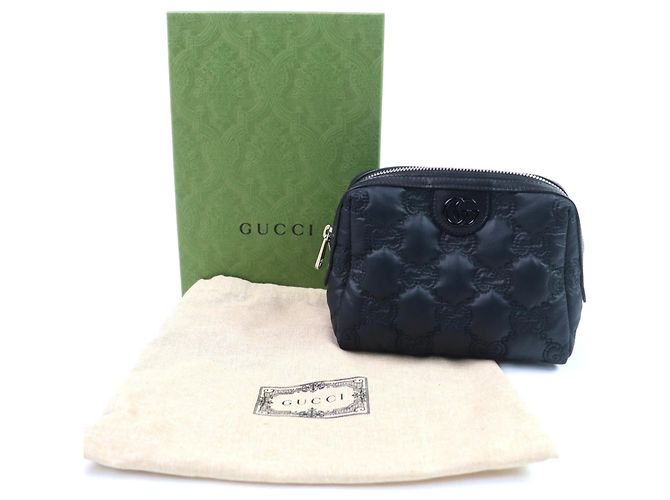 Pochette per trucco Gucci GG Marmont Nero Porpora - vista 2