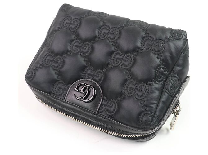 Pochette per trucco Gucci GG Marmont Nero Porpora - vista 5