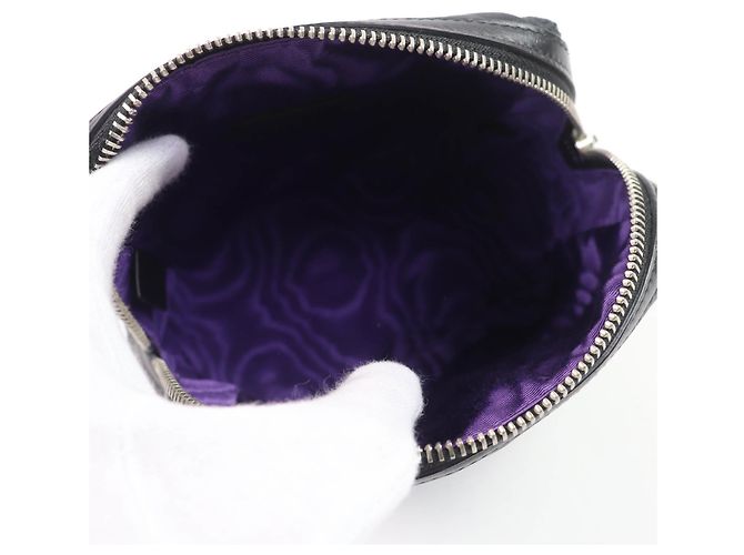 Pochette per trucco Gucci GG Marmont Nero Porpora - vista 6