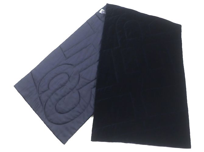 Hermès HERMES Navy Silk Shawl Navy blue - view 3