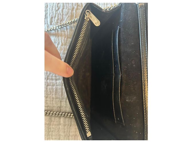 Clutch Dior Diorama in pelle nera Nero - vista 4