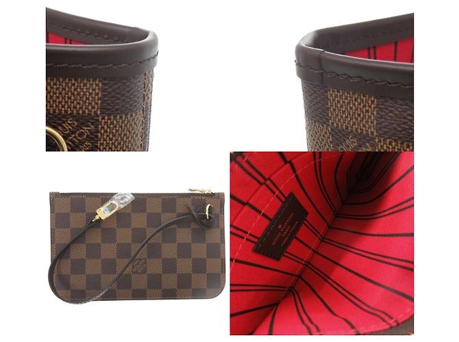 Louis Vuitton Neverfull PM Damier Canvas Tote Bag Braun Damier ebene - Ansicht 10
