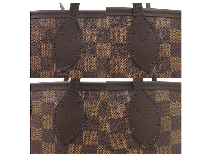 Louis Vuitton Neverfull PM Damier Canvas Tote Bag Braun Damier ebene - Ansicht 9