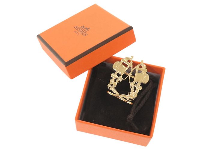 Ring Anello per sciarpa in metallo dorato Bride de Gala Hermès D'oro - vista 2