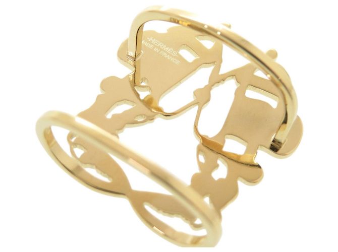 Ring Anello per sciarpa in metallo dorato Bride de Gala Hermès D'oro - vista 4