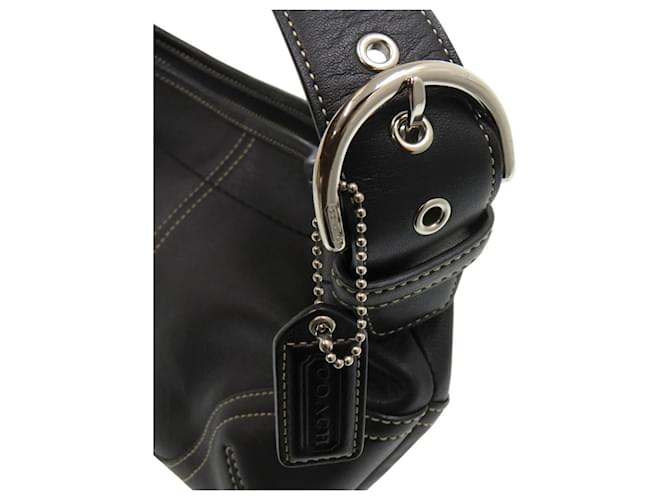 Borsa Mini a Spalla Singola Coach Nero Bianco - vista 10