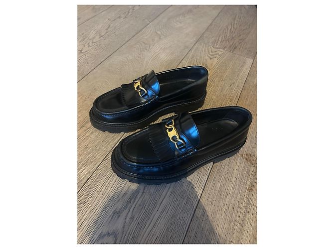 Mocassini Céline Arc de Triomphe Pelle Nera Nero - vista 5