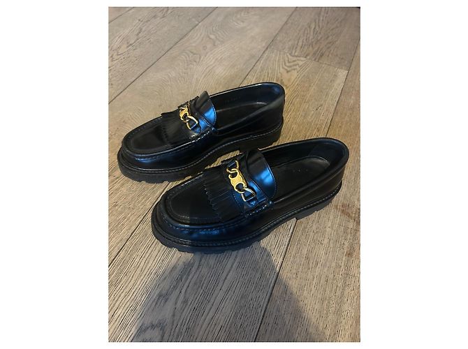 Mocassini Céline Arc de Triomphe Pelle Nera Nero - vista 6