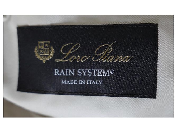 Anorak de lluvia de satén mate Loro Piana Headley Beige - vista 12