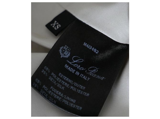 Anorak de lluvia de satén mate Loro Piana Headley Beige - vista 13