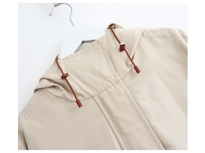 Anorak de lluvia de satén mate Loro Piana Headley Beige - vista 3