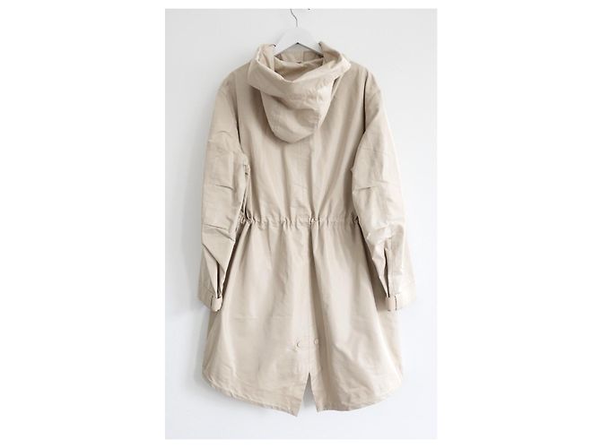 Anorak de lluvia de satén mate Loro Piana Headley Beige - vista 5