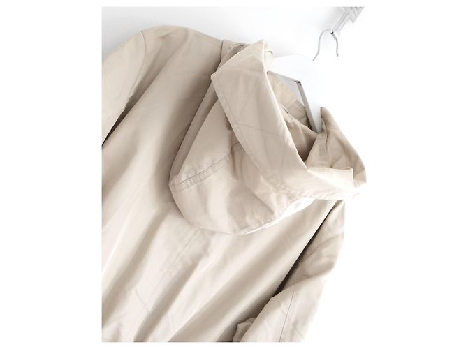 Anorak de lluvia de satén mate Loro Piana Headley Beige - vista 6