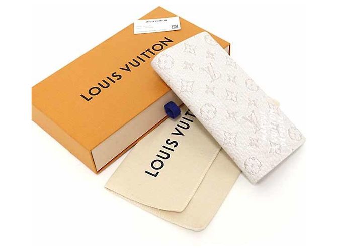 Cartera Larga Brazza Monogram Louis Vuitton Blanco - vista 2
