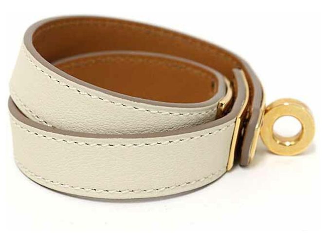 Hermès Bracciale in pelle charm Hermes Kelly Double Tour - vista 4