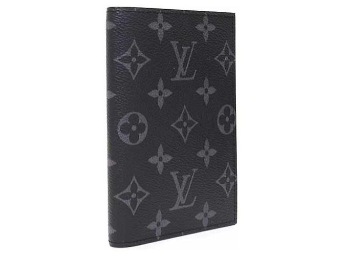 Copri-passaporto Monogram Eclipse Louis Vuitton Nero - vista 2