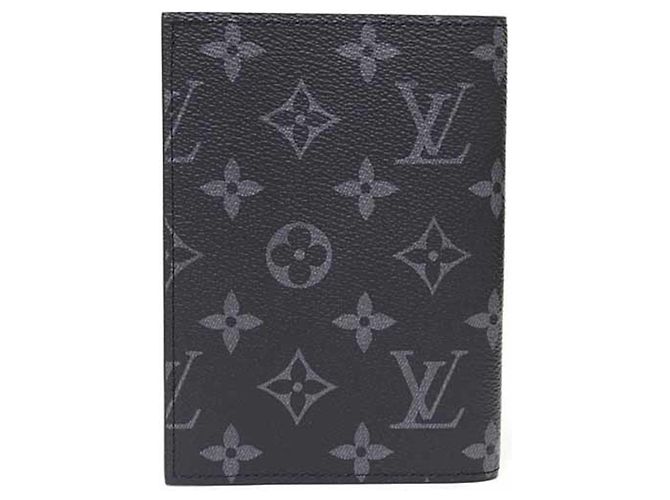 Copri-passaporto Monogram Eclipse Louis Vuitton Nero - vista 3