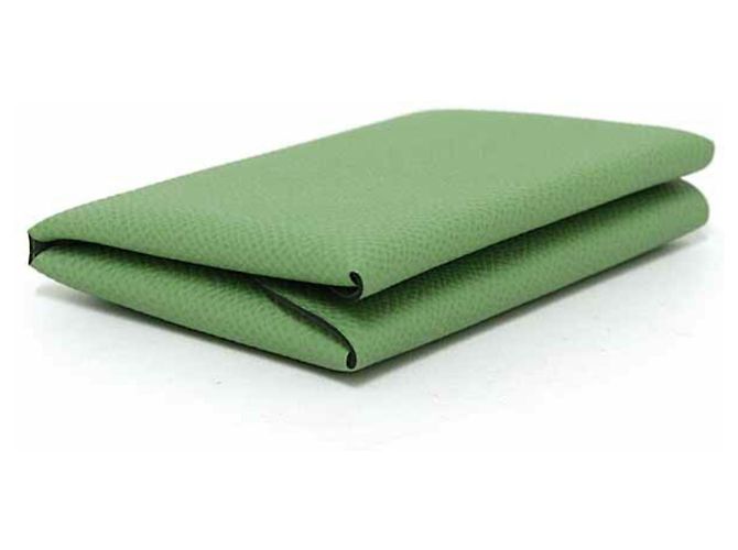 Monedero de cuero Epsom verde Hermès - vista 5