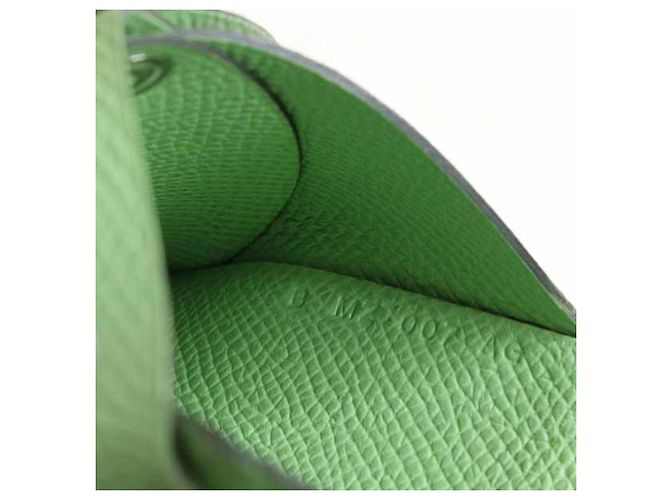 Monedero de cuero Epsom verde Hermès - vista 6