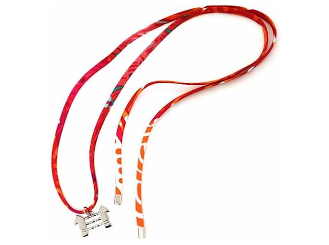 Bracciale in seta Saul di Hermès Arancione - vista 3