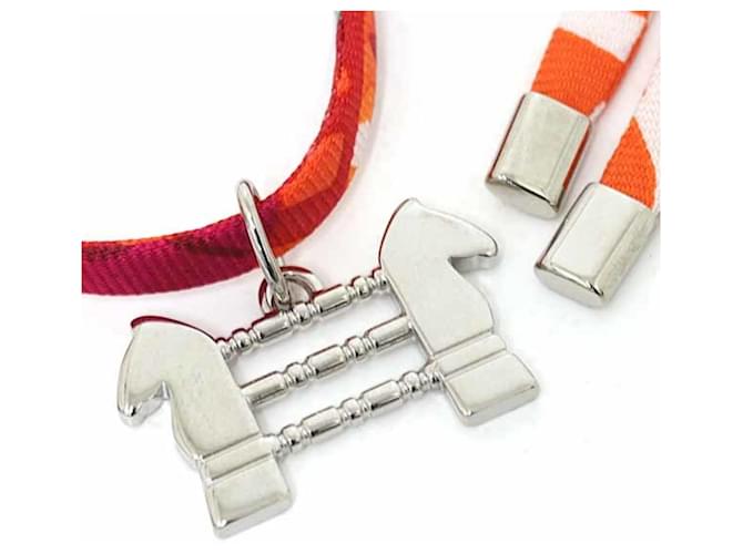 Bracciale in seta Saul di Hermès Arancione - vista 4