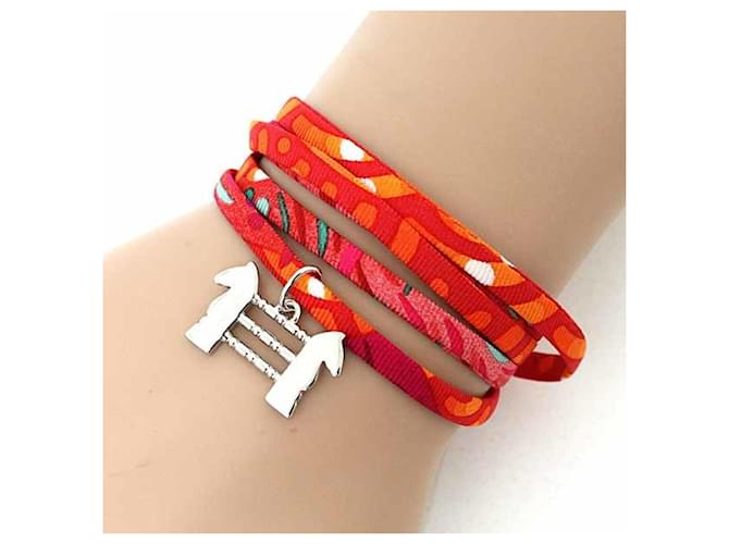Bracciale in seta Saul di Hermès Arancione - vista 6