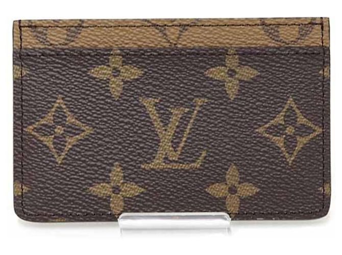 Tarjetero Monogram Reverse Louis Vuitton Castaño - vista 3
