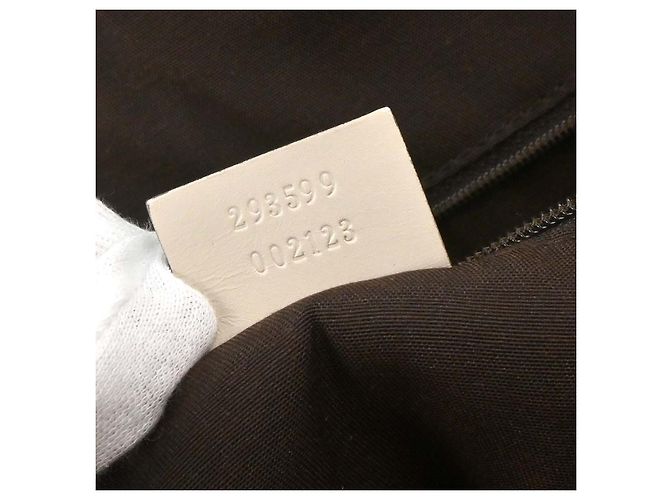Borsa Tote Gucci Princy con zip in tela GG e pelle Medium Bianco - vista 5