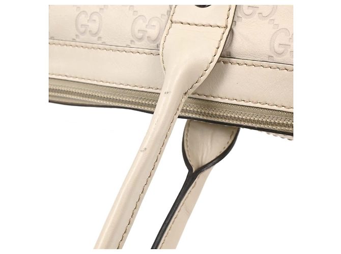 Borsa Tote Gucci Princy con zip in tela GG e pelle Medium Bianco - vista 7