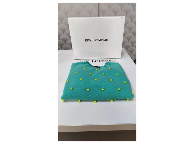Suéter Eric Bompard de cachemira con puntos verde menta Turquesa - vista 2