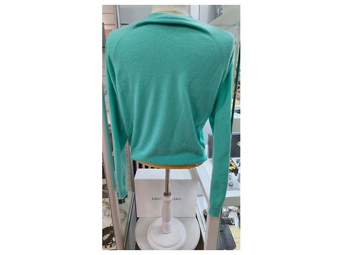 Suéter Eric Bompard de cachemira con puntos verde menta Turquesa - vista 3