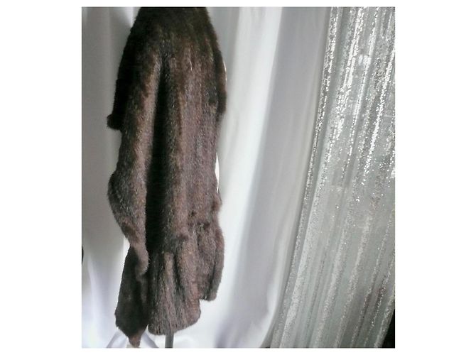 Autre Marque ESTOLA GIGANTE DE VISÓN TRICOTADA MARCA DESCONOCIDA EXCELENTE ESTADO Marrón oscuro - vista 5