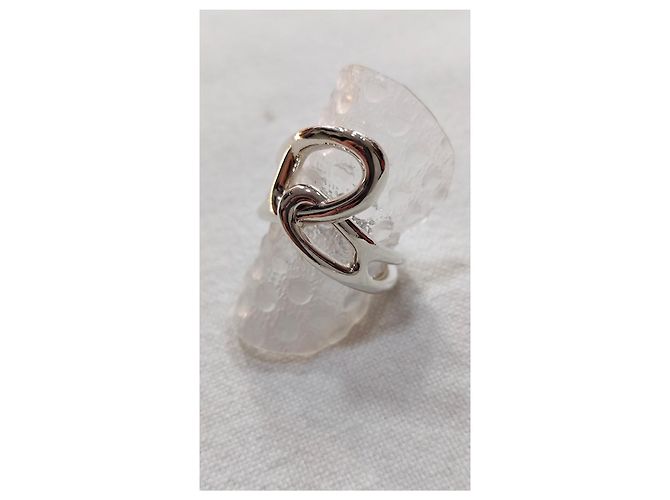 Anillo Hermès Punk Cadena de Ancla Plata - vista 6