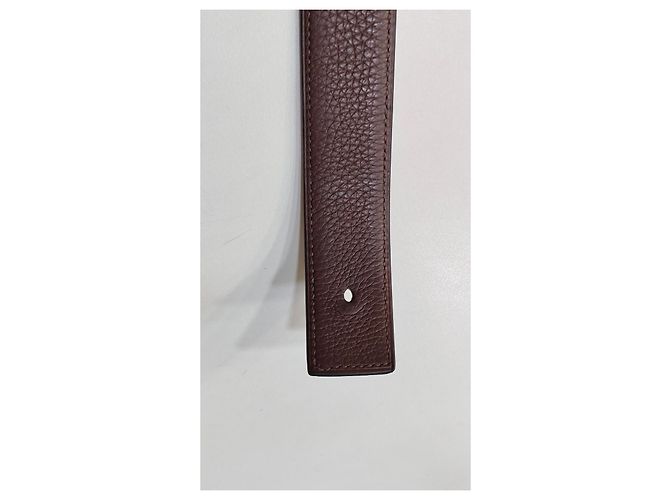 Hermès Constance Gürtel Goldene H-Schnalle Schwarzes Leder - Ansicht 8