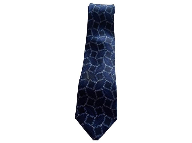Lanvin Paris Tie – Night Blue Geometric Patterns Navy blue - view 2