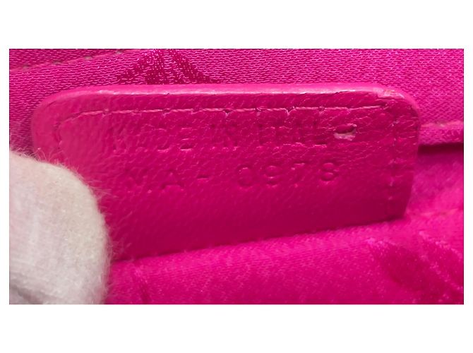 Dior Borsa Mini Lady Dior in Tweed Arancione e Seta Fucsia Fuschia - vista 9