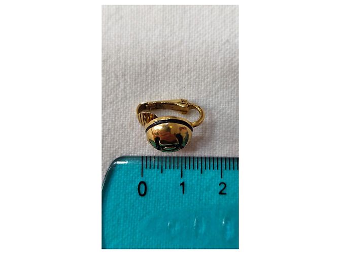 Orecchini Chanel CC Logo Oro e Smalto Nero D'oro - vista 5
