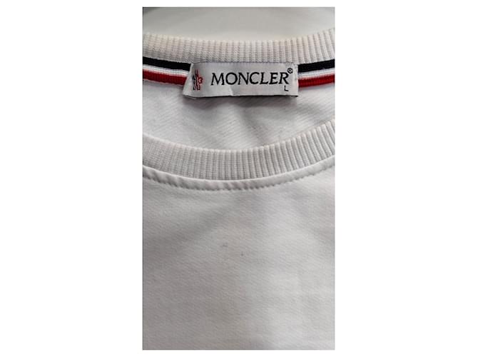 Sudadera Moncler de algodón blanco con logo - vista 2