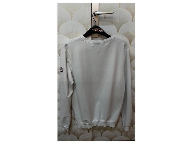 Sudadera Moncler de algodón blanco con logo - vista 3