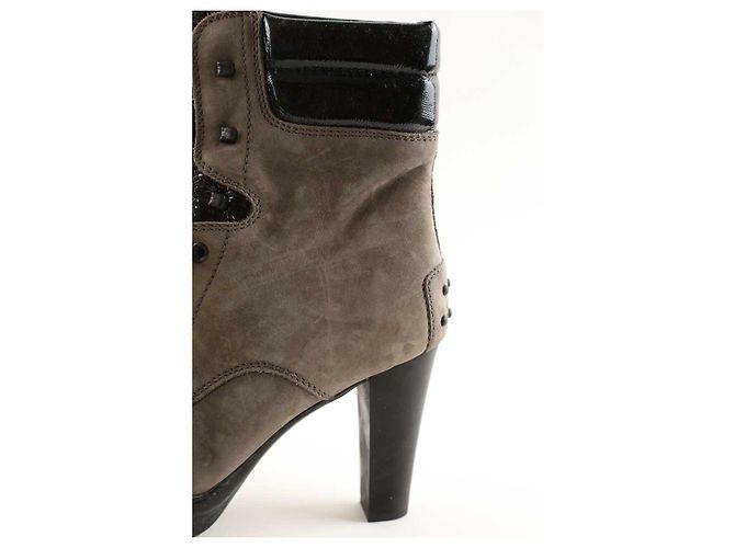 Tod's Gray suede lace-up boots - view 4