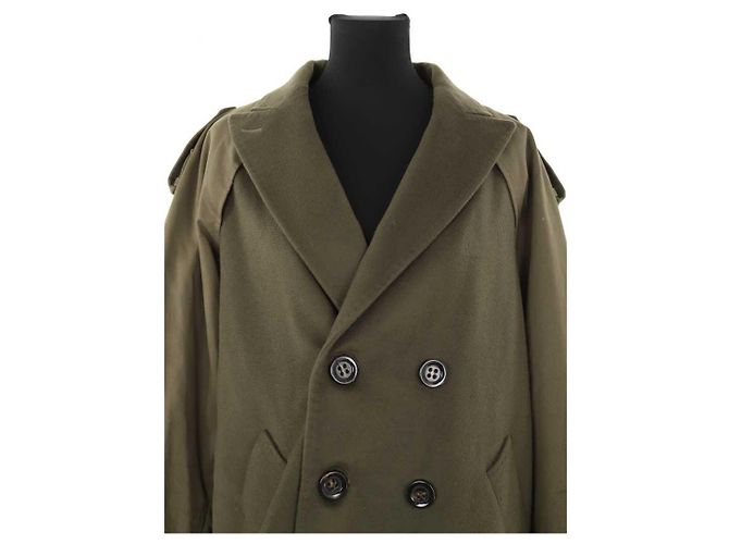 Sportmax Abrigo de lana caqui - vista 2