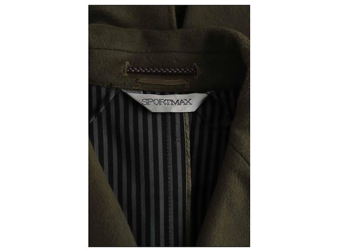 Sportmax Abrigo de lana caqui - vista 5