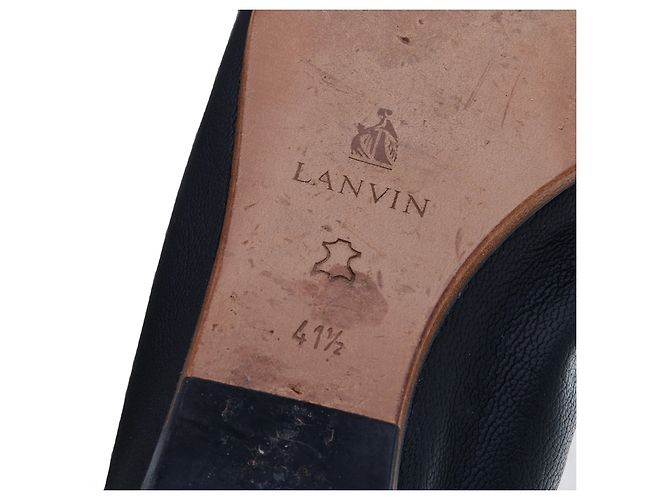 Mocassini in pelle piatti Lanvin Nero - vista 3