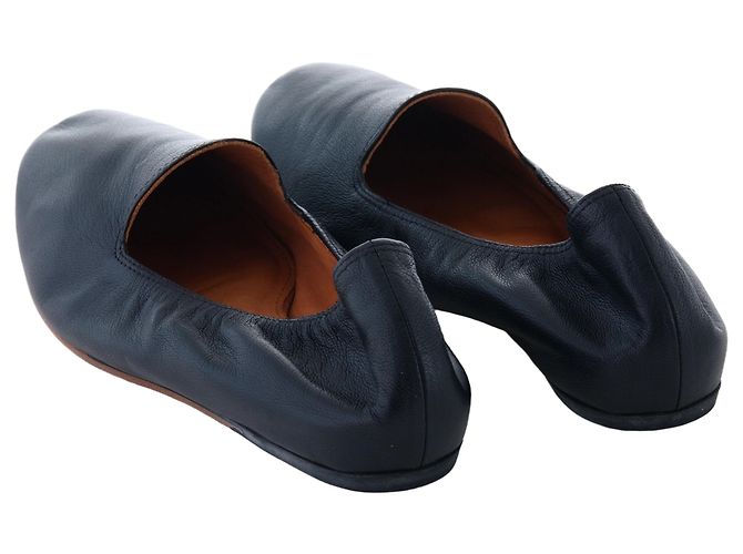 Mocassini in pelle piatti Lanvin Nero - vista 4