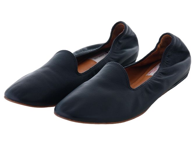 Mocassini in pelle piatti Lanvin Nero - vista 5