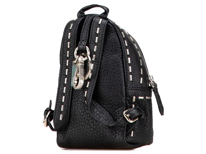 Charm per borsa in pelle nera Fendi Nero - vista 2